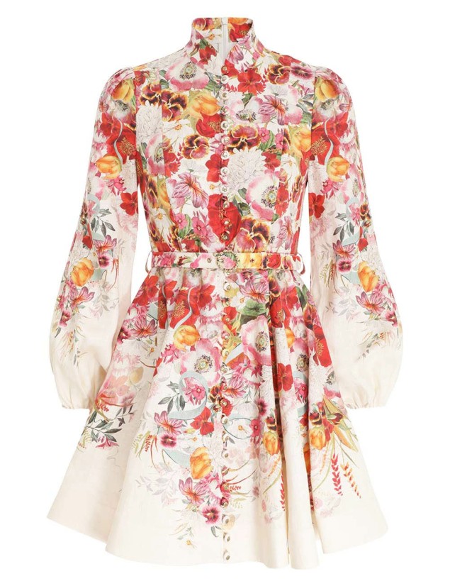 Women ZIMMERMANN Dresses | Wonderland Buttoned Mini Elka Poppy Ivory ...