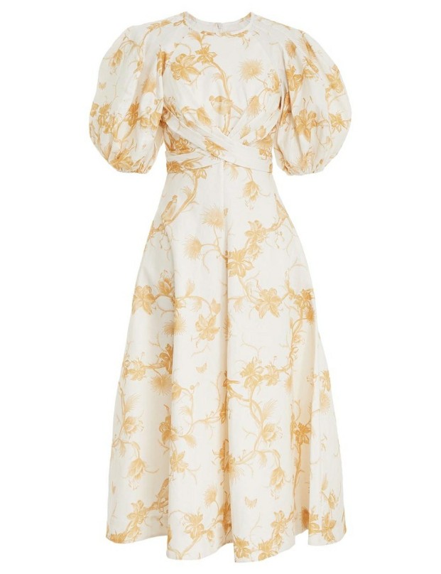 Women ZIMMERMANN Dresses | Wrap Midi Dress Keira Tan